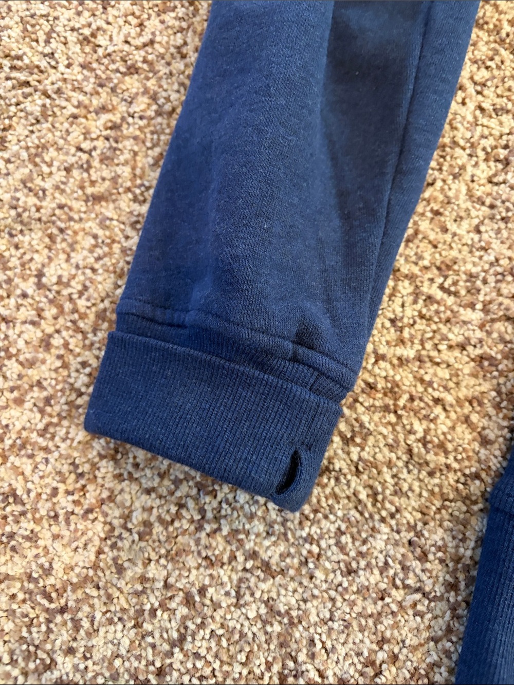 lululemon athletica Navy Full-Zip Hooded Scuba Sweatshirt - Picture 2 of 8